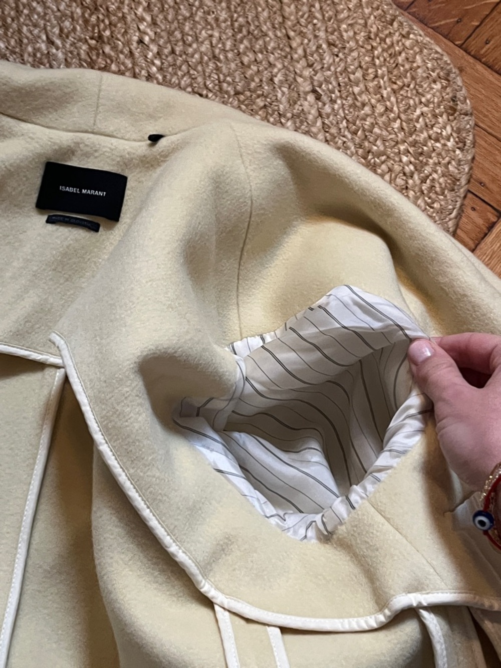 Isabel Marant Cream Shawl-Collar Blazer Jacket - Picture 10 of 13
